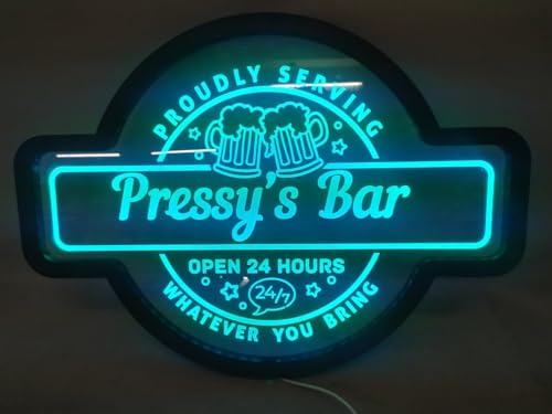 Personalisierte Neon Bar Schilder, individuelles Neon Bar Schild, individuelle Leucht Neon Schilder, Bar Neon Lichtschild, Leuchtschild für Bar, Leucht Bar Schild von soulglass