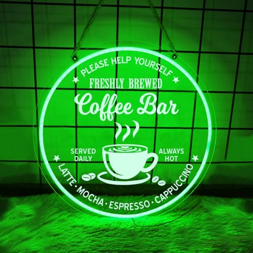 Personalisiertes Kaffeebar Schild, Kaffeebar Neonschild, Kaffeebar LED Schild, Kaffeebar Lichtschild, Kaffee Leuchtschild, Neonschild Für Unternehmen von soulglass