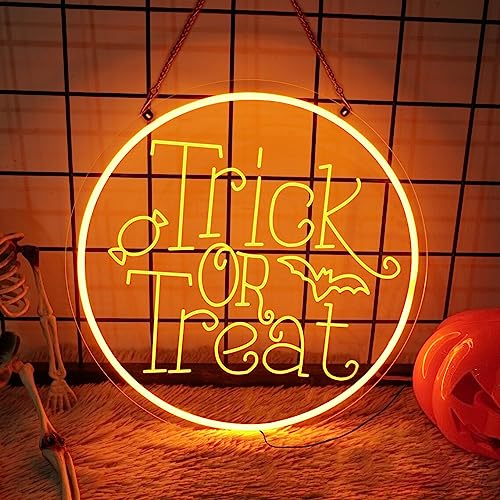 Trick or Treat Neon Schild, USB LED Licht, Halloween Neon Schild Custom, Party Event Dekor, Halloween LED Lichtschild, Teen Geschenke von soulglass