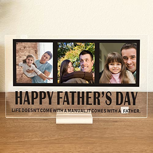 Vatertags-foto-geschenk, Das Größte Geschenk Dad Klare Foto-plakette Mit Personalisierter Nachricht, Individuelles Foto-geschenk Für Papa, Personalisierter Papa Und Ich Foto-plakette Für Den Vatertag von soulglass