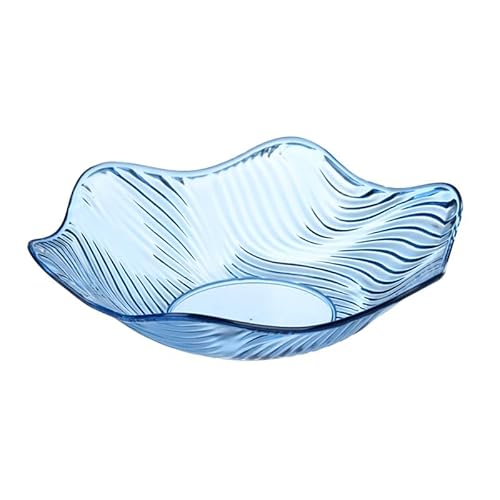 soulnioi Obstteller, Kristall-Servierschalenplatte, klare Salatschüssel, Snack-Dessertteller, Blumenform, gewellter Rand, Hochzeits-Süßigkeitenteller, dekoratives Tablett für Zuhause, Büro, Blau soulnioi Obstteller, Kristall-Servierschalenplatte, klare Salatschüssel, Snack-Dessertteller, Blumenform, gewellter Rand, Hochzeits-Süßigkeitenteller, dekoratives Tablett für Zuhause, Büro, Blau von soulnioi