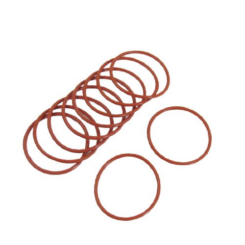sourcing map 10 Stück 38 mm x 2 mm Gummi-O-Ring Oil Seal Dichtring Dichtringe rot de von uxcell