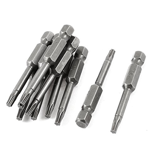 sourcing map 100 7-mm-Schaft T15 Magnet Tipp Torx-Schraubendreher-Bits 50 mm lang de von uxcell