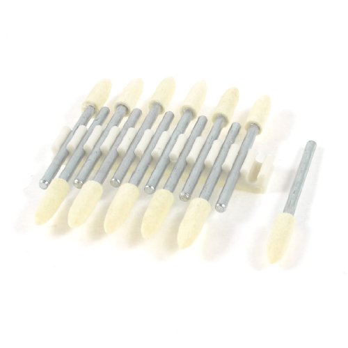 sourcing map 2.9mm Schaft 4 mm x 14 mm konischer Filz Polieren Polieren Bits 12 Stück von uxcell