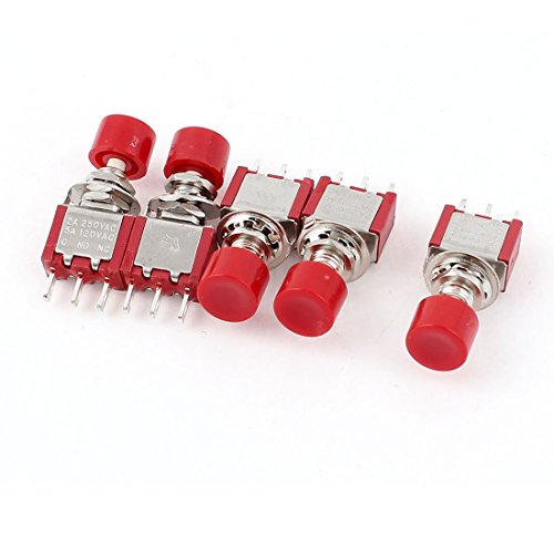 Sourcing Map 5 x AC 250 V 2 A/120 V 5 A NO/NC SPDT Momentary Push Button Switch von sourcing map