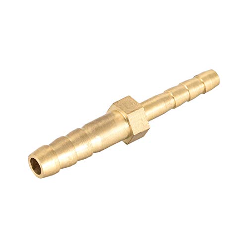 Sourcing Map Schlauch-ID Messing Reduzierstück Schlauchverschraubung gerade Verbindungsstück Kupplung Adapter 6mm x 4mm Barb(1pcs) von sourcing map