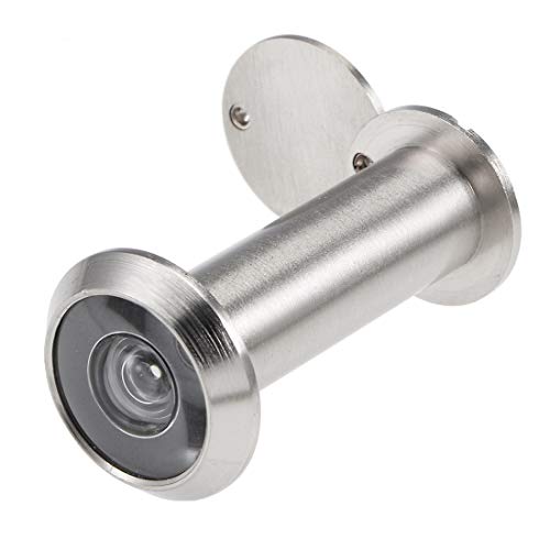 Sourcing Map Türspion aus massivem Messing, 200-Grad-Türspion mit Abdeckung für 55 mm-90 mm Türteil von sourcing map