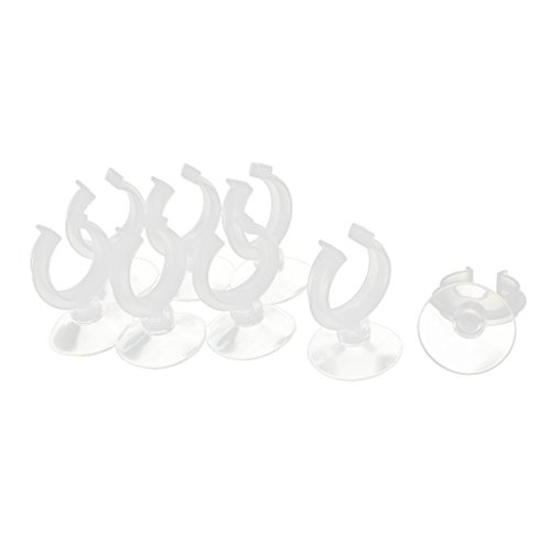 Sourcingmap® Aquarium Fish Tank Tube Heater Clip Holder Suction Cup Sucker Clear 8pcs de von uxcell