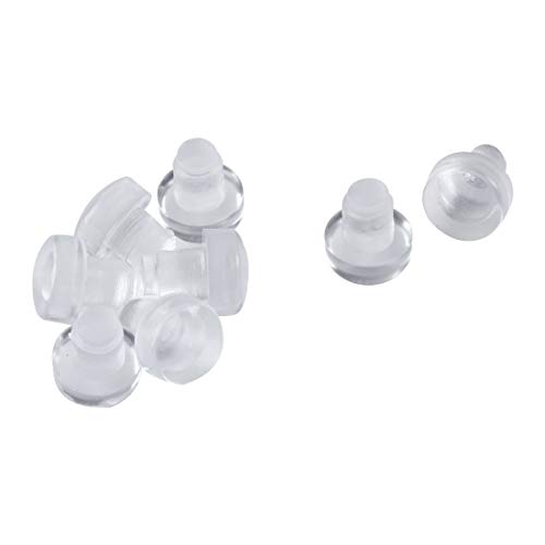 Sourcingmap 8 Stück 6 mm durchsichtige flache weiche Stiele Gleiter Terrassenmöbel Stuhl Tisch von sourcing map