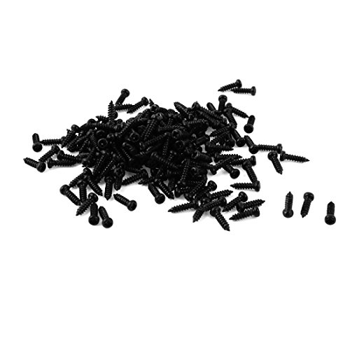 sourcing map 200pcs Phillips Schwarz Auto-Bolzen-Schraube der Kreuzschlüssel Befestigung von 2,3 mm x 8 mm de von uxcell