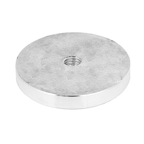 sourcing map a16080100ux0208 60 mm Durchmesser M10 Gewinde rund Aluminium Disc Hardware für Glas Tisch – Silber Ton de von uxcell