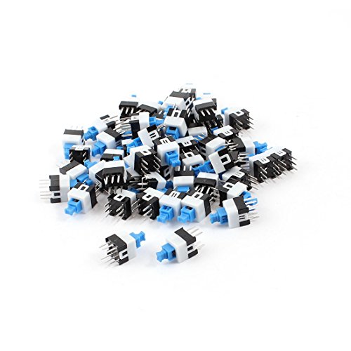 a14061000ux0423 5 6 Pin Square 7mmx7mm Momentary DPDT Mini Push Button Switch (Pack of 55) von sourcing map