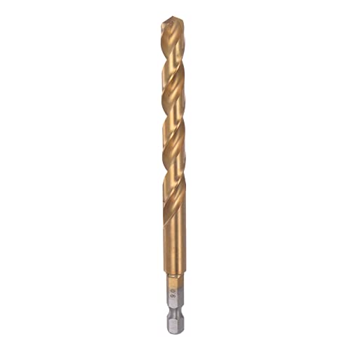 sourcing map 1/4" Sechskant Schaft Bohrer 9mm Titanium Bohrung Bits Set M35 Hoch Geschwindigkeit Stahl Drehbohrer 122mm Lang Vollständig Erdung für Holz Edelstahl Metall Plastik von sourcing map