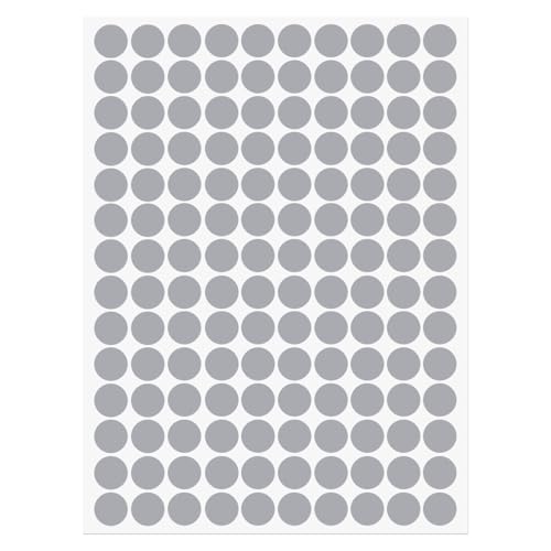 sourcing map 1 Blatt/140Stk Schraube Loch Cover Aufkleber 12mm Durchm. PVC Selbstklebende Abdeckungen Abdeckkappen Staubdicht für Holz Möbel Schrank Regal Garderobe Grau von sourcing map