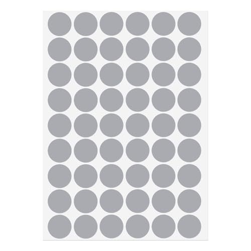 sourcing map 1 Blatt/54Stk Schraube Loch Cover Aufkleber 21mm Durchm. PVC Selbstklebende Abdeckungen Abdeckkappen Staubdicht für Holz Möbel Schrank Regal Garderobe Grau von sourcing map