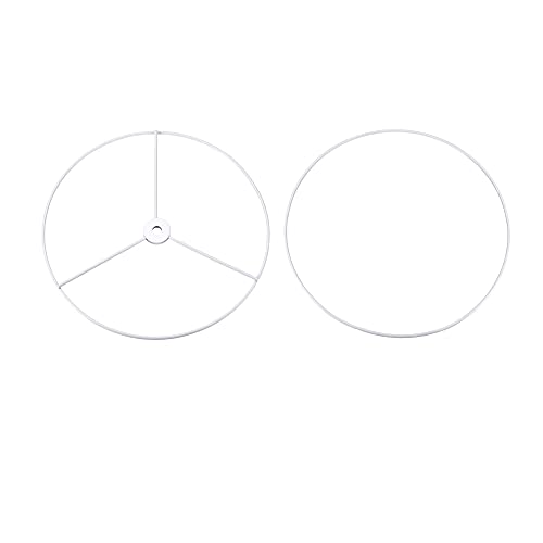 sourcing map 1 Satz Lampenschirm Ring, 250 mm Durchm. Lampenschirm Halterahmen zum Verbinden von Lampen Harfe, Gebackene Beschichtungseisen von sourcing map