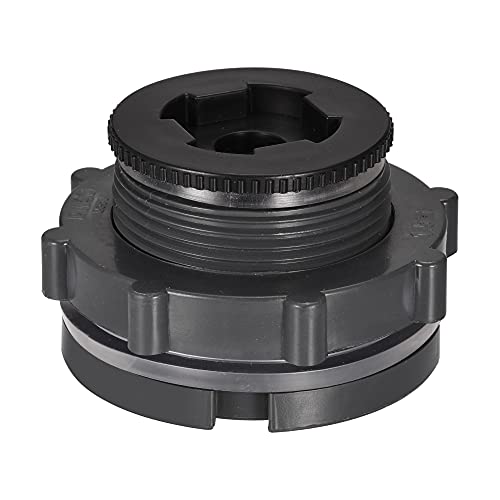 sourcing map 1 Set Tankadapter mit Stecker Fitting Bulk G1-1/2 Gewinde PVC für Regen Eimer Wassertanks Aquarien Teiche von sourcing map