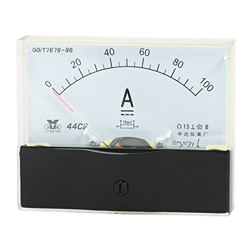 sourcing map 1 Stück Analoges Strommessgerät DC 0-100A 44C2/100A Amperemeter für Stromkreisprüfung Batterie Laden Ampere Tester Gauge von sourcing map