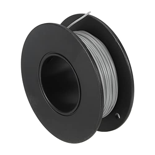 sourcing map 1 mm² 30AWG Elektrischer Draht Kabel, 15 Meter Silikonkabel Flexibel Verzinntes Kupfer Hochtemperatur Anschluss Kabel für Auto Modell Elektrogeräte Bastler, Grau von sourcing map