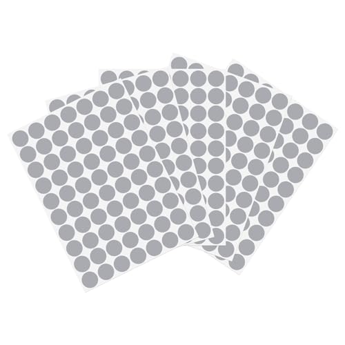 sourcing map 10 Blatt/700Stk Schraube Loch Cover Aufkleber 18mm Durchm. PVC Selbstklebende Abdeckungen Abdeckkappen Staubdicht für Holz Möbel Schrank Regal Garderobe Grau von sourcing map