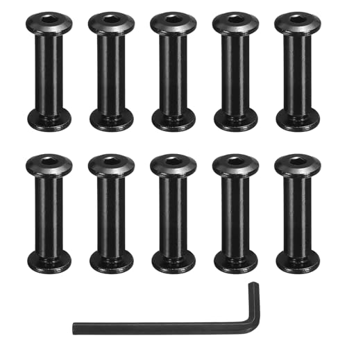 sourcing map 10 Sets Binding Post Screw, M6 x 12.5mm Bolts Female 8x28mm Hex Drive Socket Cap Screw Rivets Chicago Screws Furniture Bolts Stainless Steel with Wrench for Furniture Repair, Black sourcing map 10 Sets Binding Post Screw, M6 x 12.5mm Bolts Female 8x28mm Hex Drive Socket Cap Screw Rivets Chicago Screws Furniture Bolts Stainless Steel with Wrench for Furniture Repair, Black von sourcing map