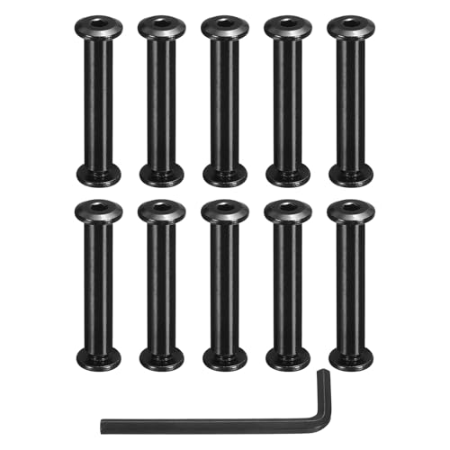 sourcing map 10 Sets Binding Post Screw, M6 x 12.5mm Bolts Female 8x42.5mm Hex Drive Socket Cap Screw Rivets Chicago Screws Furniture Bolts Stainless Steel with Wrench for Furniture Repair, Black sourcing map 10 Sets Binding Post Screw, M6 x 12.5mm Bolts Female 8x42.5mm Hex Drive Socket Cap Screw Rivets Chicago Screws Furniture Bolts Stainless Steel with Wrench for Furniture Repair, Black von sourcing map