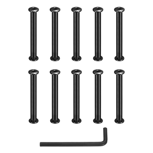 sourcing map 10 Sets Binding Post Screw, M6 x 14.5mm Bolts Female 8x62.5mm Hex Drive Socket Cap Screw Rivets Chicago Screws Furniture Bolts Stainless Steel with Wrench for Furniture Repair, Black sourcing map 10 Sets Binding Post Screw, M6 x 14.5mm Bolts Female 8x62.5mm Hex Drive Socket Cap Screw Rivets Chicago Screws Furniture Bolts Stainless Steel with Wrench for Furniture Repair, Black von sourcing map