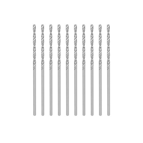 sourcing map 10 Stk. Spiralbohrer Metall 1,6mm HSS W6542 Mikrobohrer Voll Geschliffen Bohrer für Baustahl Kupfer Aluminium 50mm Länge von sourcing map