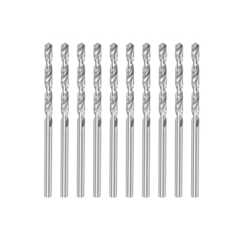 sourcing map 10 Stk. Spiralbohrer Metall 2,95mm HSS W6542 Mikrobohrer Voll Geschliffen Bohrer für Baustahl Kupfer Aluminium 60mm Länge von sourcing map