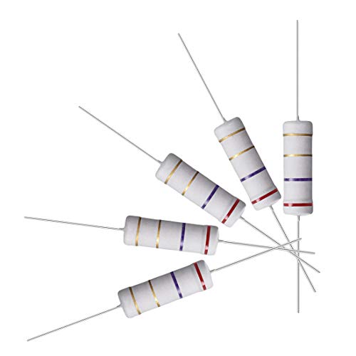 sourcing map 10 Stk. Metalloxid Film Widerstand 5 Watt Axiales Kabel 2,7 Ohm ±5% Toleranz sourcing map 10 Stk. Metalloxid Film Widerstand 5 Watt Axiales Kabel 2,7 Ohm ±5% Toleranz von sourcing map