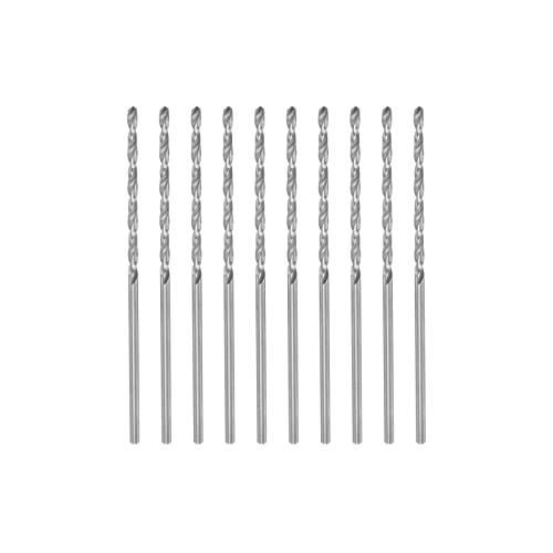 sourcing map 10 Stk. Spiralbohrer Metall 1,4mm HSS W6542 Mikrobohrer Voll Geschliffen Bohrer für Baustahl Kupfer Aluminium 48mm Länge von sourcing map