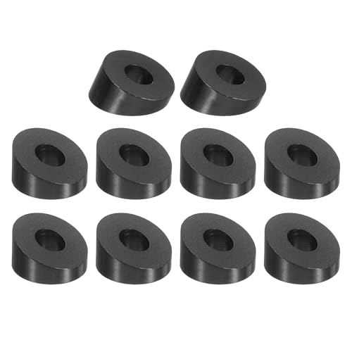 sourcing map 10 Stück 1/4 Zoll 20 Grad Winkel abgeschrägte Unterlegscheibe, T316 Edelstahl abgewinkelte Unterlegscheibe für Kabelgeländer, Treppenenden, Holz, Metallpfosten, Schwarz von sourcing map