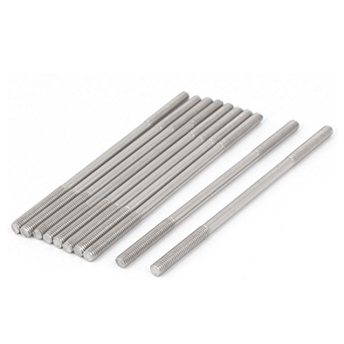 sourcing map 10 Stück Doppelend Gewindestift Schraube M5x110mm aus 304 Edelstahl sourcing map 10 Stück Doppelend Gewindestift Schraube M5x110mm aus 304 Edelstahl von uxcell
