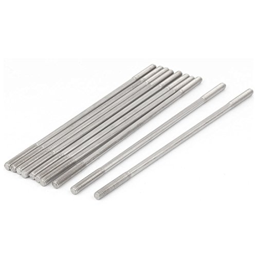 sourcing map 10 Stück Doppelend Gewindestift Schraube M5x150mm aus 304 Edelstahl sourcing map 10 Stück Doppelend Gewindestift Schraube M5x150mm aus 304 Edelstahl von uxcell