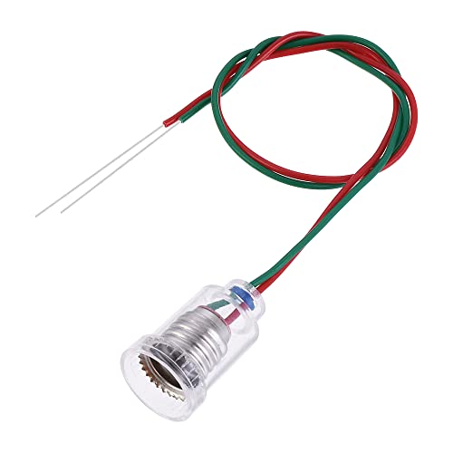 sourcing map 10 Stück E10 Lampenfassung DC 30V Lampenfassung Schraubsockel mit Draht Vernickeltes Kupfer von sourcing map