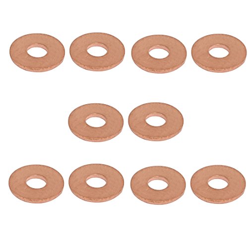 sourcing map 10 Stück Flache Unterlegscheiben Kupfer Siegel Zerkleinerung Dichtunge 6mmx18mmx1,5mm Kupferton sourcing map 10 Stück Flache Unterlegscheiben Kupfer Siegel Zerkleinerung Dichtunge 6mmx18mmx1,5mm Kupferton von uxcell