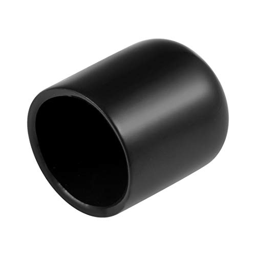 sourcing map 10 Stück Gummi Endkappen 18mm Innendurchm. Gummikappen Runde Schutzkappen Gummi Abdeckung Stopfen Möbelgleiter Gewindeschutz Gummifüße für Schrauben Rohr Stuhlbeine, Schwarz von sourcing map