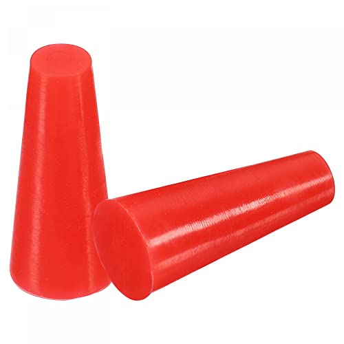 sourcing map 10 Stück Gummistopfen Konisch Ersatz aus Silikonkautschuk für Elektronik Verwendet, Automobile, Labore rot 6,4 mm bis 11 mm von sourcing map