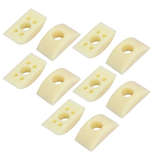 sourcing map 10 Stück Haushalt Kunststoff Halbmond Spacer Stecker Beschläge Beige 8mm Loch D. DE de von uxcell