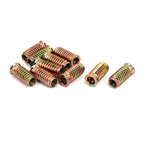 sourcing map 10 Stück Holzmöbel M8x30mm Insert Interface Innensechskant E-Mutter Bronze Farbon sourcing map 10 Stück Holzmöbel M8x30mm Insert Interface Innensechskant E-Mutter Bronze Farbon von uxcell