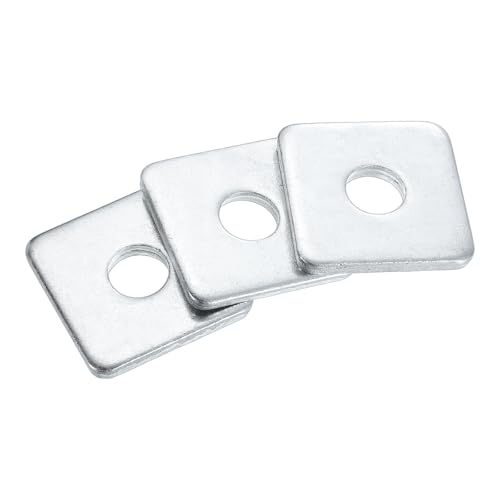sourcing map 10 Stück M16 x 50 x 5,4 mm quadratische Plattenlager-Unterlegscheiben, Karbonstahl, Platte, Unterlegscheiben, flache Unterlegscheiben, Abstandshalter für Hardware-Befestigung von sourcing map