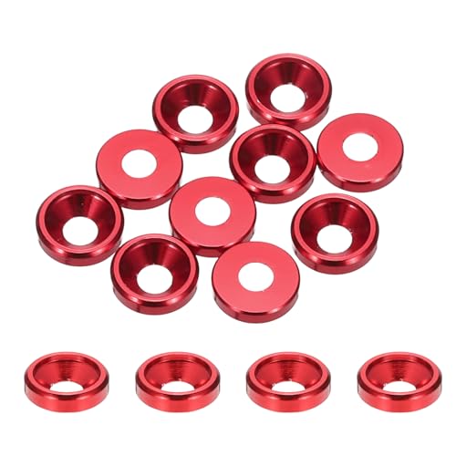 sourcing map 10 Stück M3 Senkbohrungsscheiben, 8 mm, eloxierte Aluminiumlegierung, Kopfdichtungen für Schrauben RC/FPV/PC/Drohnen-Zubehör, Rot sourcing map 10 Stück M3 Senkbohrungsscheiben, 8 mm, eloxierte Aluminiumlegierung, Kopfdichtungen für Schrauben RC/FPV/PC/Drohnen-Zubehör, Rot von sourcing map