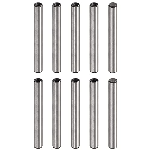 sourcing map 10 Stück M4 Innengewinde Dübelstift 6x40mm Anfasen Flacher Kohlenstoffstahl Zylindrischer Stift Bett Bücherregal Metall Geräte Industriestifte von sourcing map