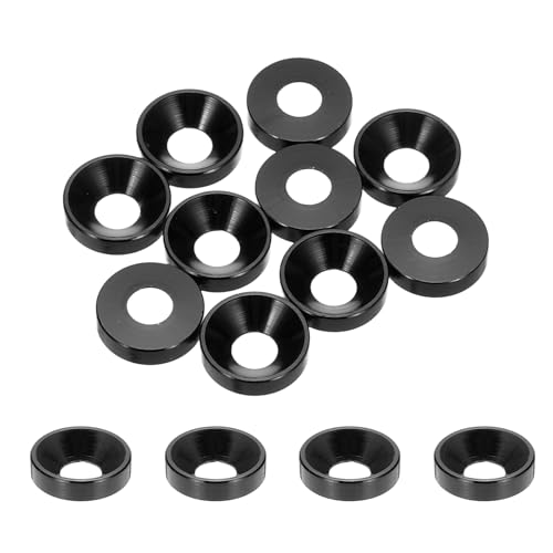 sourcing map 10 Stück M4 Senkbohrungsscheiben, 10 mm, eloxierte Aluminiumlegierung, Kopfdichtungen für Schrauben RC/FPV/PC/Drohnen-Zubehörteile, schwarz sourcing map 10 Stück M4 Senkbohrungsscheiben, 10 mm, eloxierte Aluminiumlegierung, Kopfdichtungen für Schrauben RC/FPV/PC/Drohnen-Zubehörteile, schwarz von sourcing map