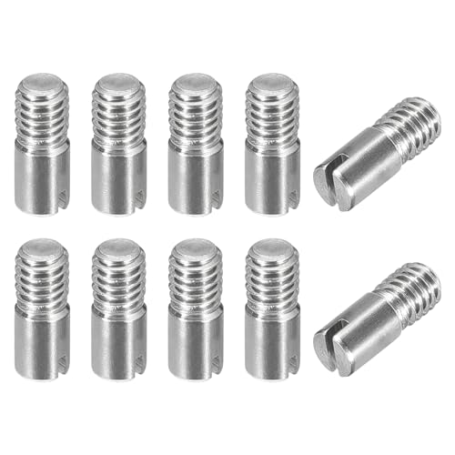 sourcing map 10 Stück M4 x 10mm geschlitzter zylindrischer Stift aus 304 Edelstahl, Gewindebolzen zur Positionierung von Möbeln und Schränken sourcing map 10 Stück M4 x 10mm geschlitzter zylindrischer Stift aus 304 Edelstahl, Gewindebolzen zur Positionierung von Möbeln und Schränken von sourcing map