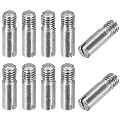 sourcing map 10 Stück M6 x 20mm geschlitzter Zylinderstift aus 304 Edelstahl, Gewindezapfen für Möbel und Schränke sourcing map 10 Stück M6 x 20mm geschlitzter Zylinderstift aus 304 Edelstahl, Gewindezapfen für Möbel und Schränke von sourcing map
