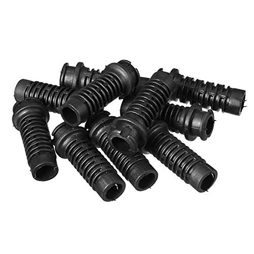 sourcing map 10 Stück PVC Zugentlastung Kabelknickschutz 7.5-8.0mm Innendurchmesser Schwarz DE von sourcing map
