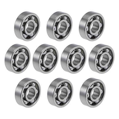 sourcing map 10 Stück Kugellager Rillenkugellager MR83K 3mm Innendurchm 8mm Außendurchm 2,5mm Bohrung Offener Typ Chromstahl Z2 für Skateboard 3D Drucker Roller Inline Skates von sourcing map