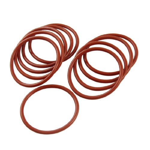 sourcing map 10 Stück Silikon O Ring Dichtung Unterlegscheiben 42mm x 48mm x 3mm von uxcell