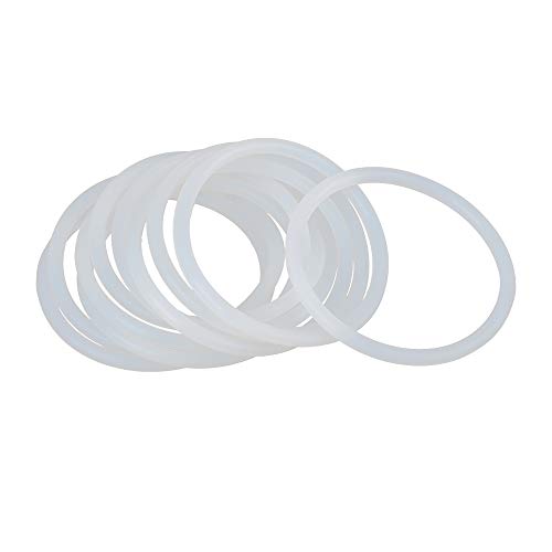 sourcing map 10 Stück Silikon O-Ringe, 60mm OD 52mm ID 4mm Breite VMQ Dichtung für Kompressor Ventile Rohr Reparatur, Weiß von X AUTOHAUX